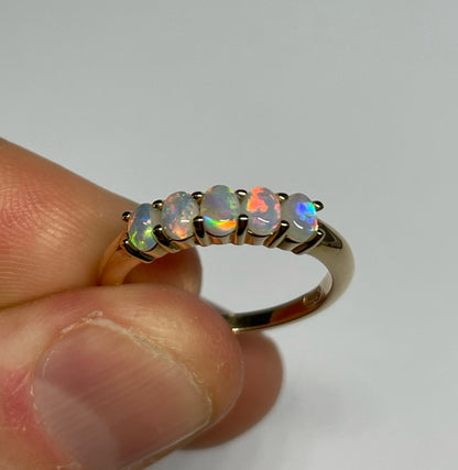 Opal Sherbet Ring - 14k Size 7, O