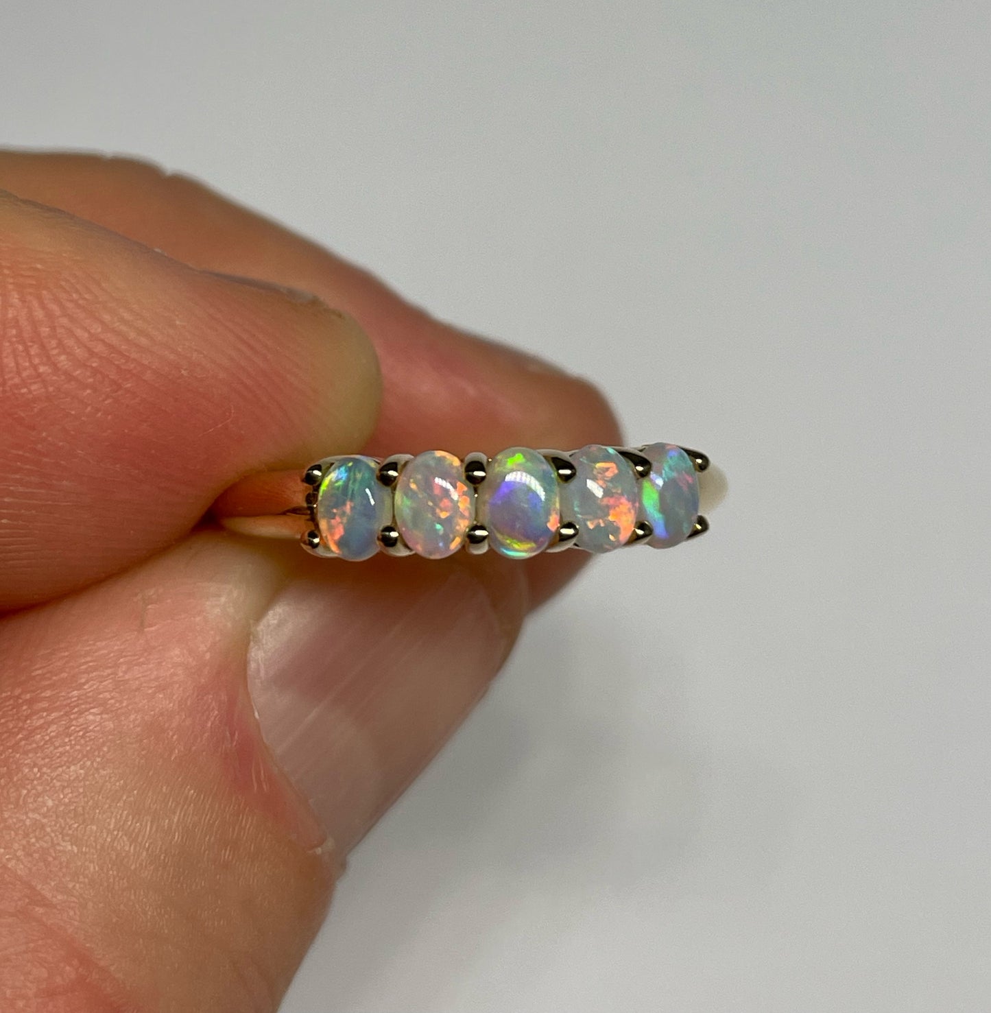 Opal Sherbet Ring - 14k Size 7, O