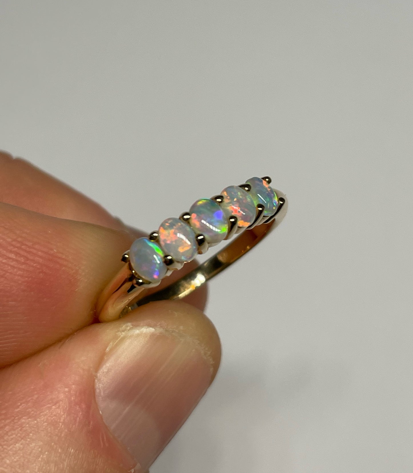 Opal Sherbet Ring - 14k Size 7, O