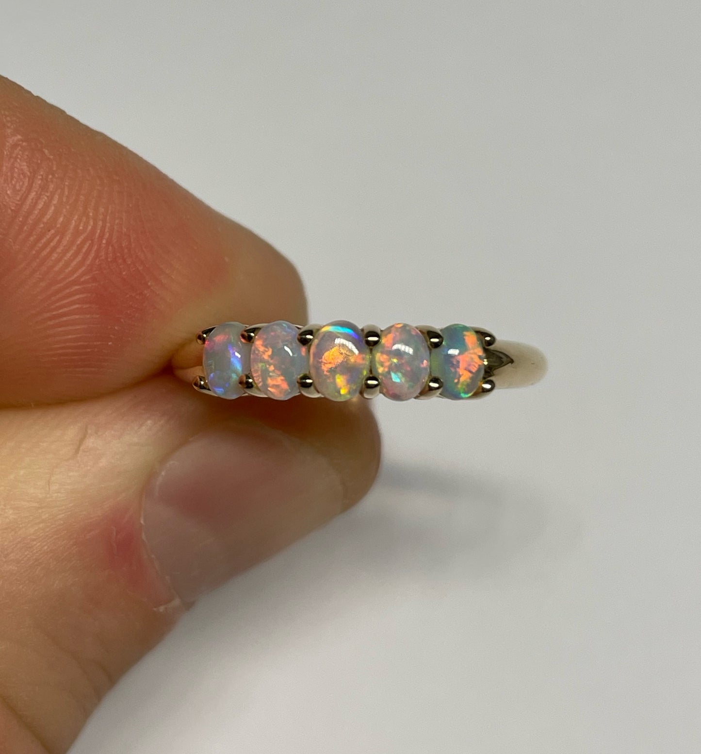 Opal Sherbet Ring - 14k Size 7, O