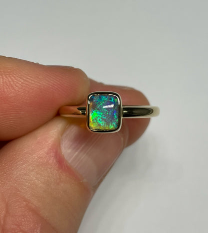 Aqua Prism Ring - 9k Size 6.75, N