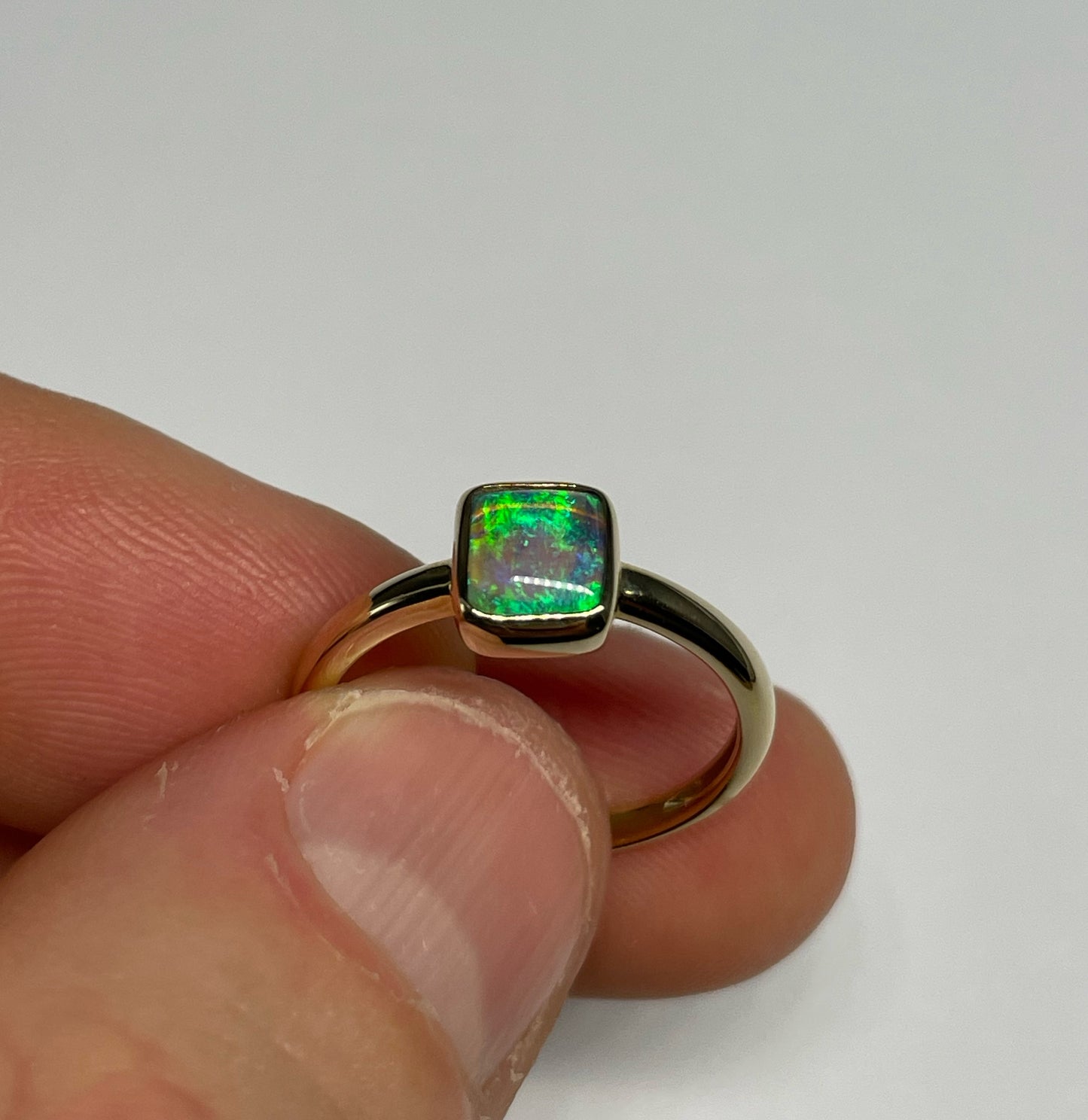 Aqua Prism Ring - 9k Size 6.75, N