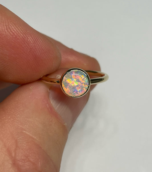 Opal Mood Ring - 14K Size 5, K