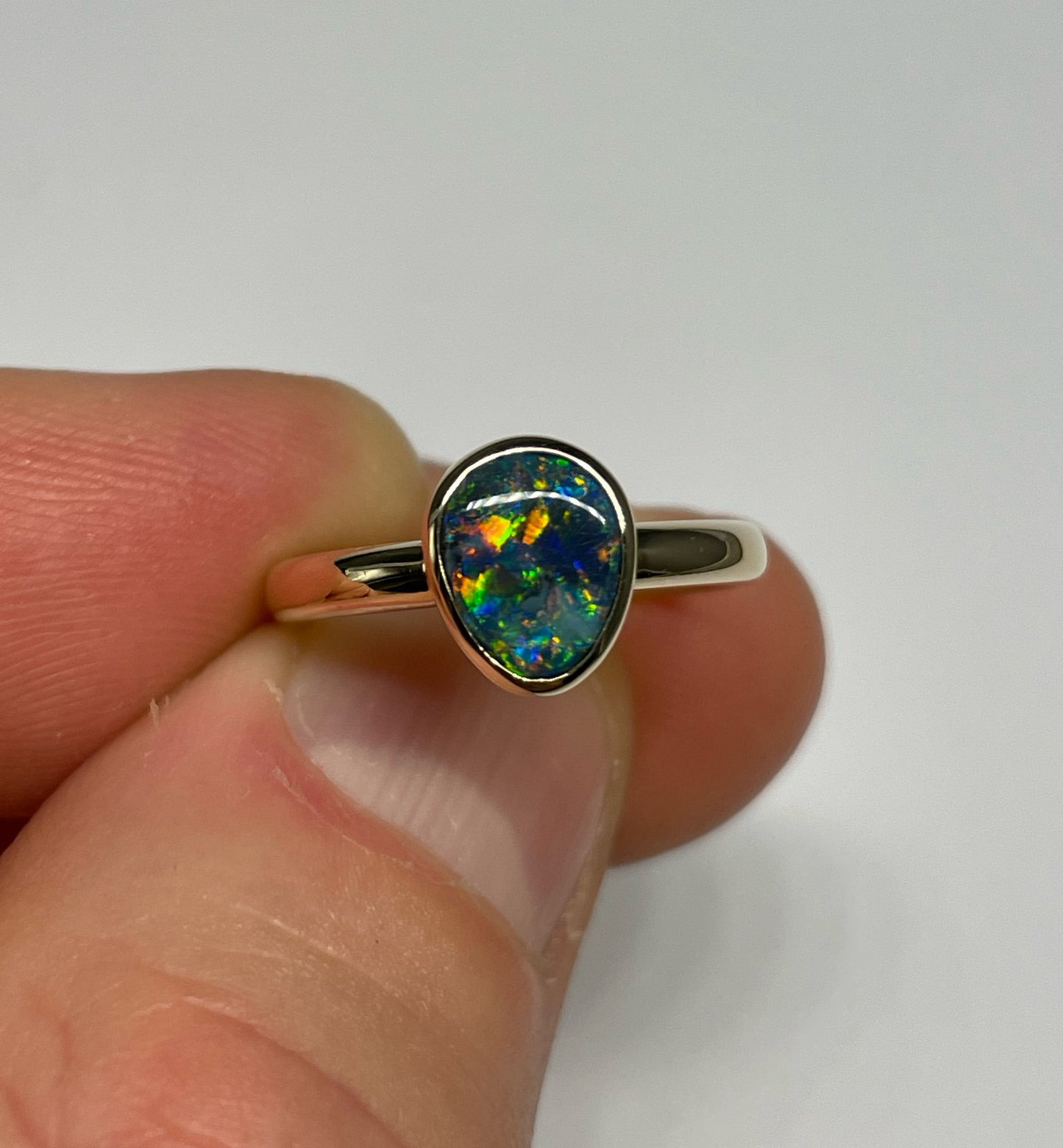 Peacock Ring - 14k Size 6, M