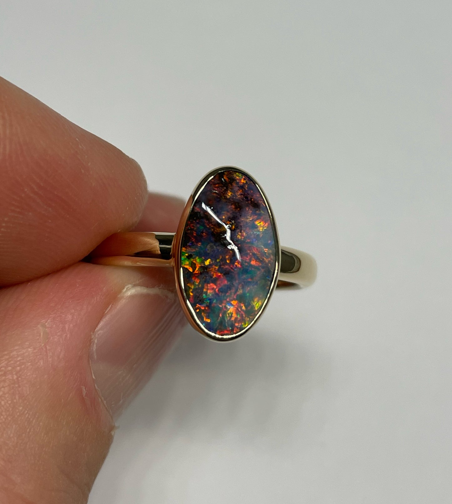Firestone Ring - 14K Size 8, Q