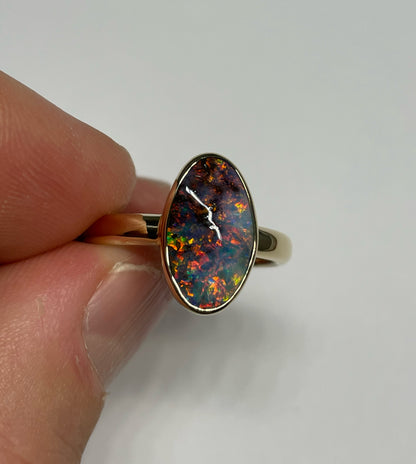 Firestone Ring - 14K Size 8, Q