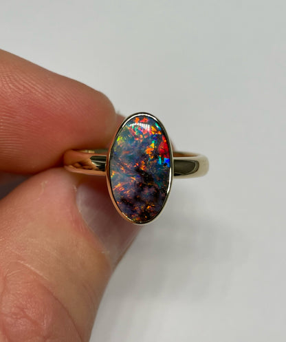 Firestone Ring - 14K Size 8, Q