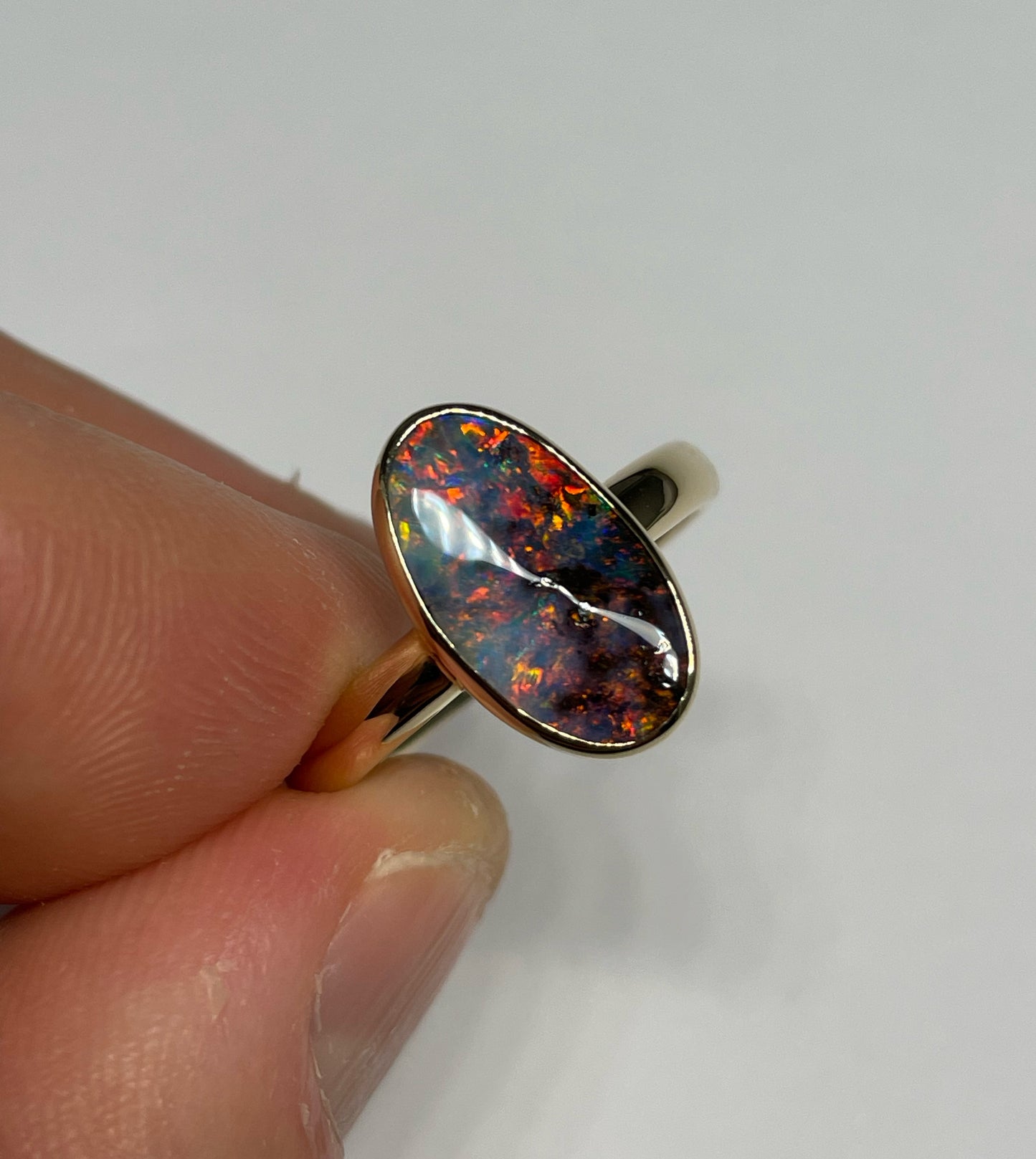 Firestone Ring - 14K Size 8, Q