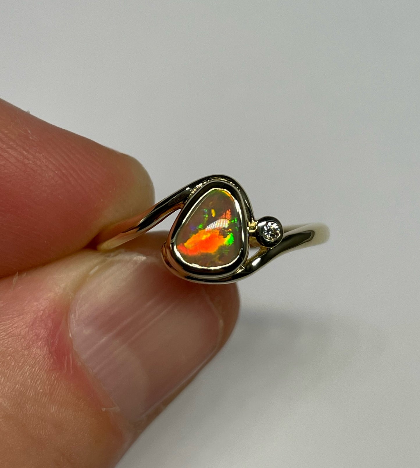 Lightning Ember Ring - 14k Size 6.25, M
