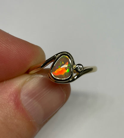 Lightning Ember Ring - 14k Size 6.25, M