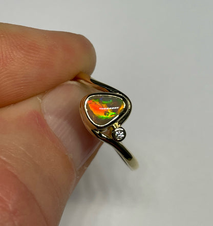 Lightning Ember Ring - 14k Size 6.25, M