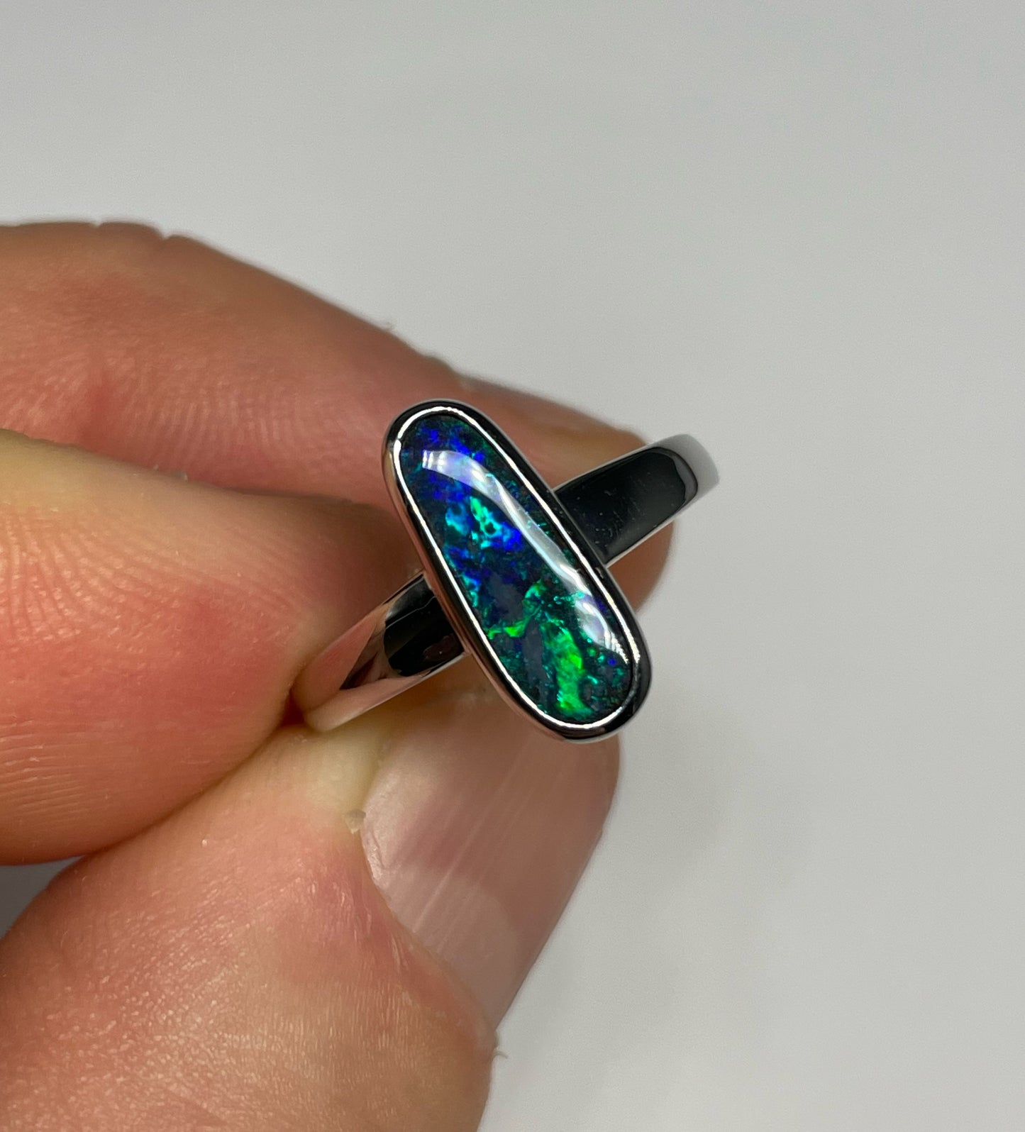 Boulder Blaze Ring - Sterling Silver, Size 5.25, K