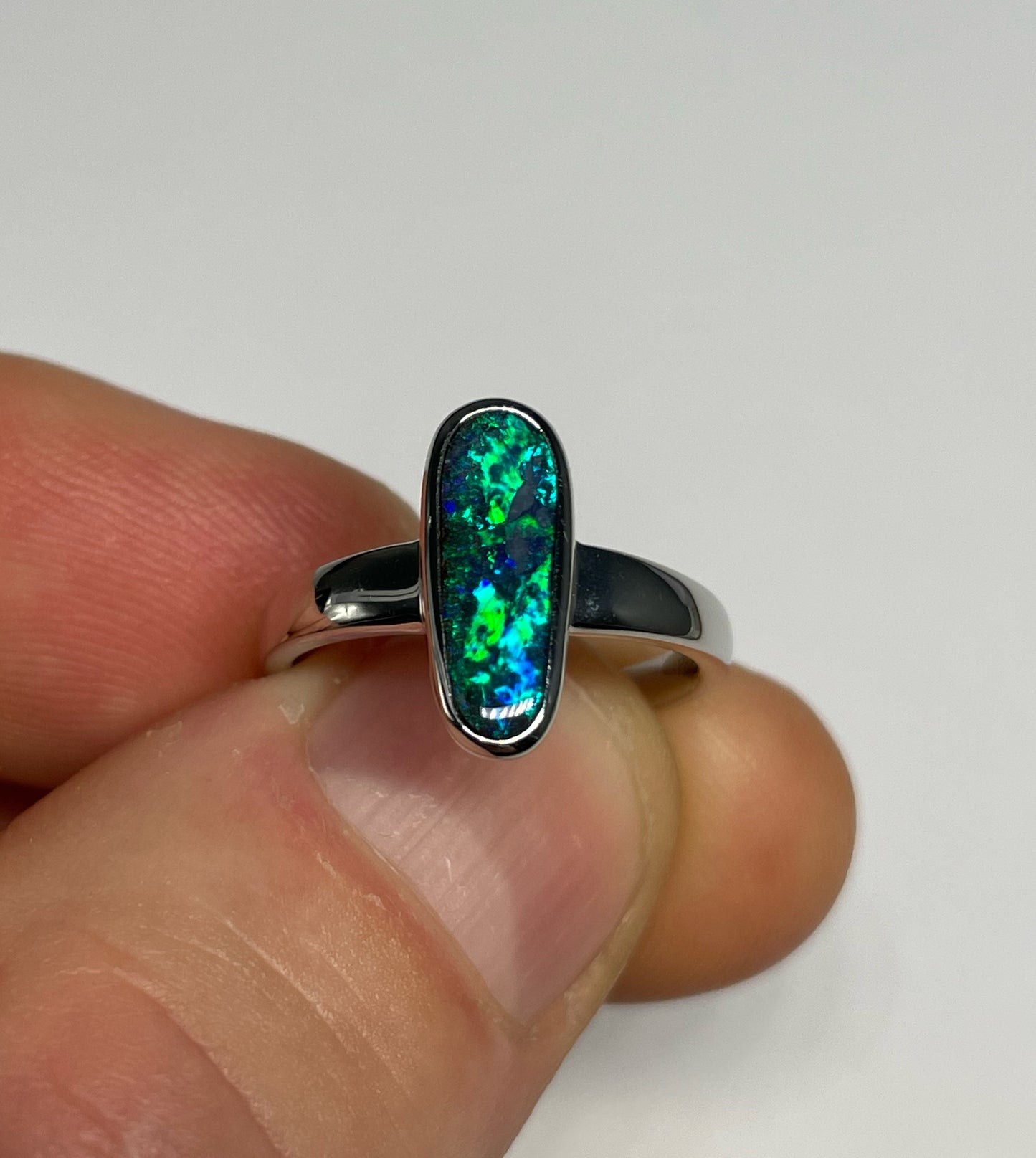 Boulder Blaze Ring - Sterling Silver, Size 5.25, K