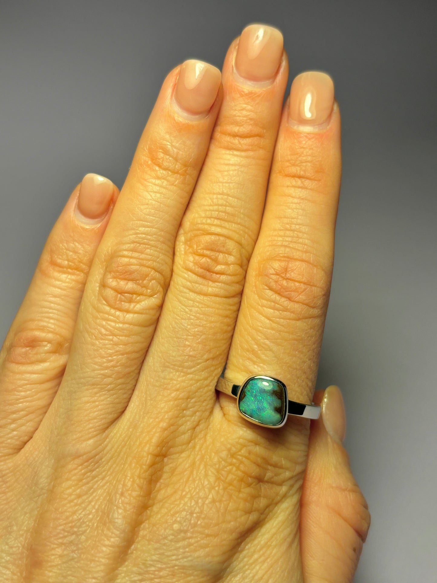 Turquoise waters - sterling silver, size 9, R 1/2