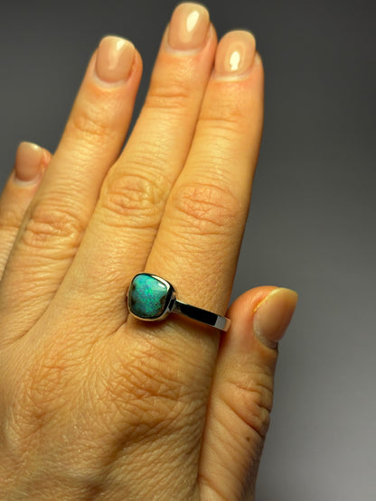 Turquoise waters - sterling silver, size 9, R 1/2