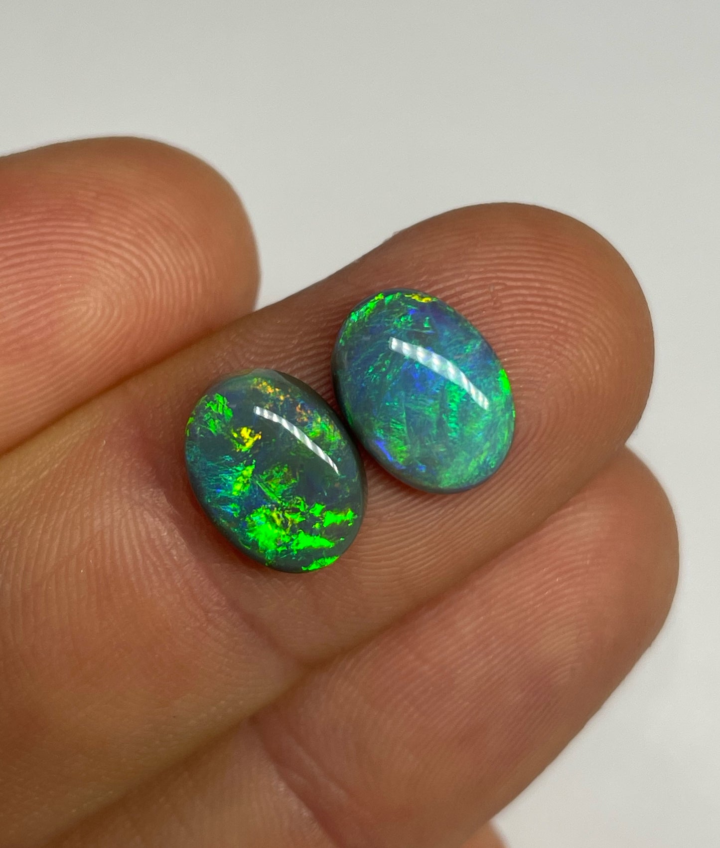 5.3ct Lightning Ridge Black Opal Pair