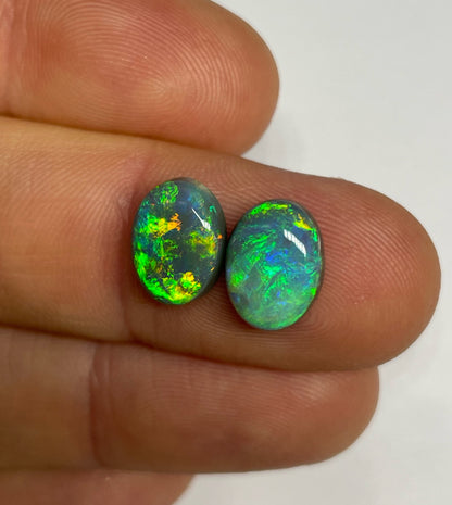 5.3ct Lightning Ridge Black Opal Pair