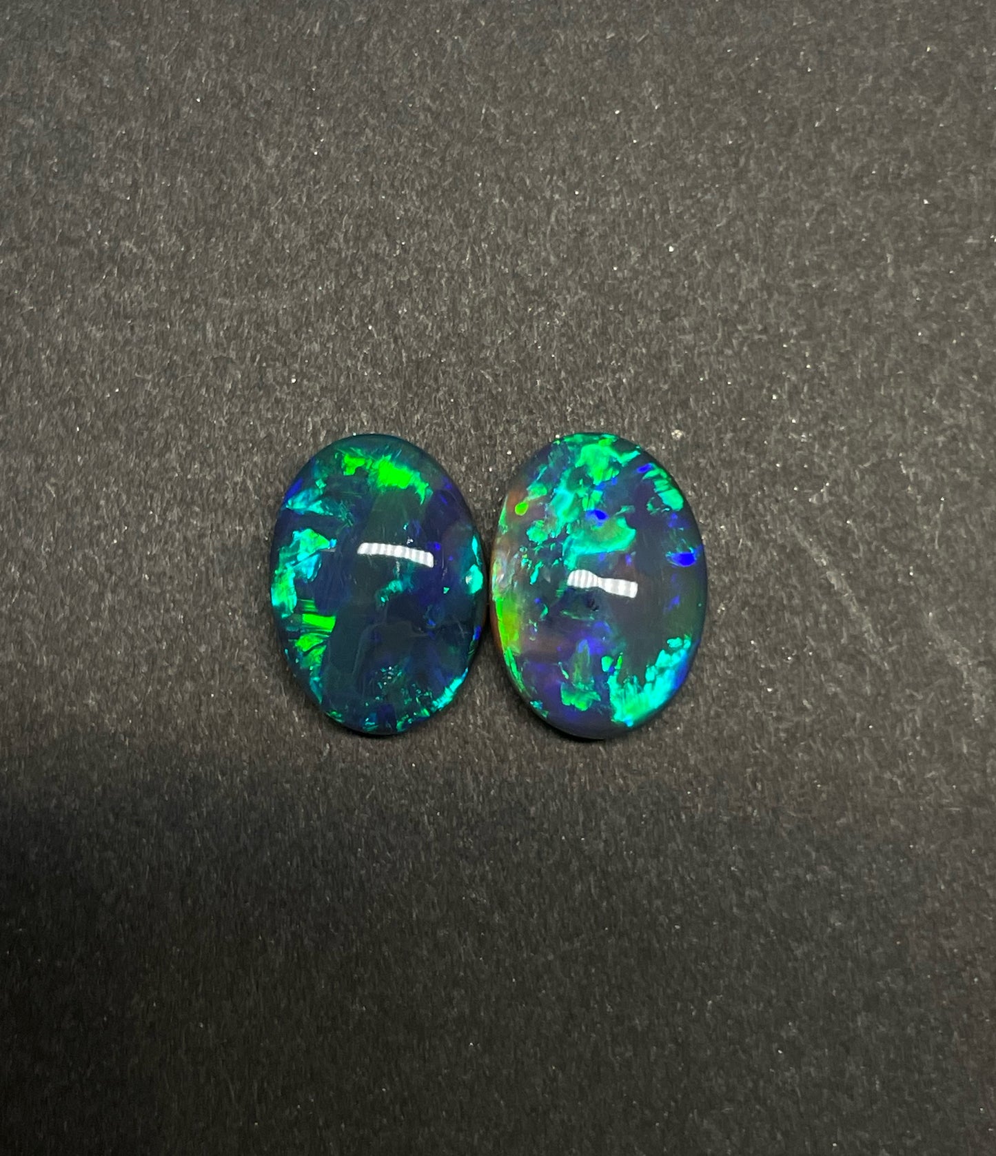 7.8ct Lightning Ridge Black Opal Pair