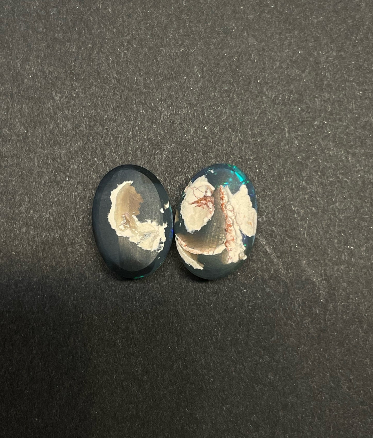 7.8ct Lightning Ridge Black Opal Pair