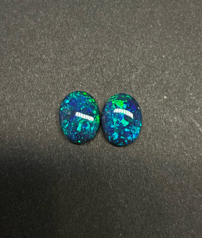 4.7ct Lightning Ridge Black Opal Pair