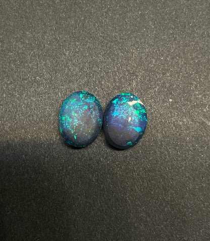 4.7ct Lightning Ridge Black Opal Pair