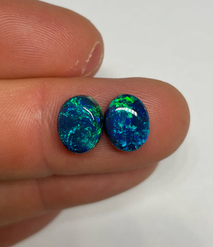 4.7ct Lightning Ridge Black Opal Pair