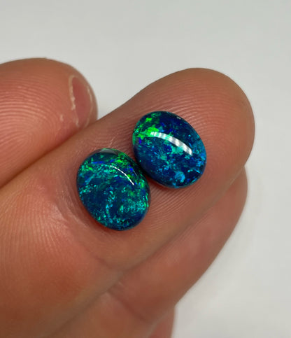 4.7ct Lightning Ridge Black Opal Pair