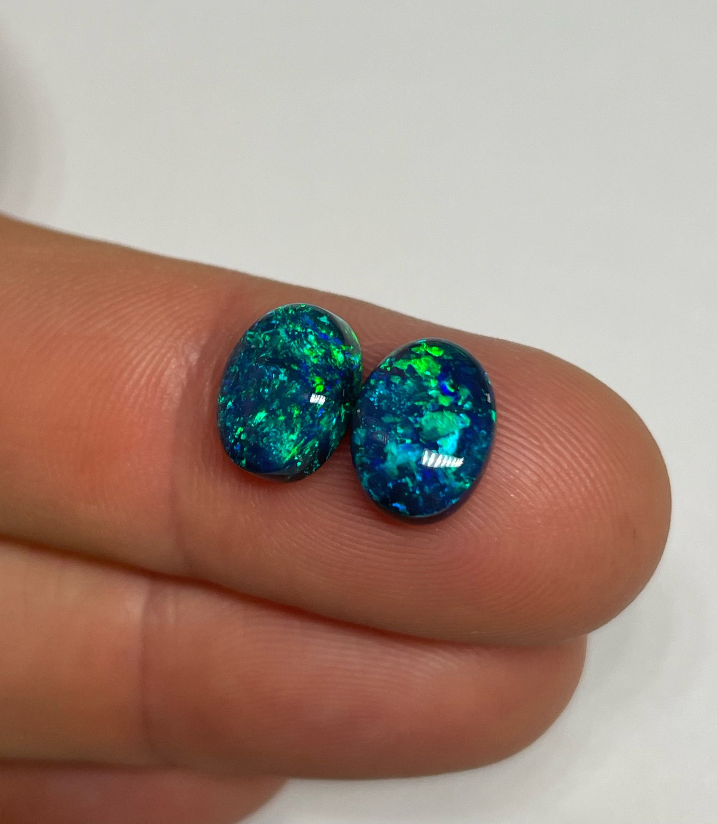 4.7ct Lightning Ridge Black Opal Pair