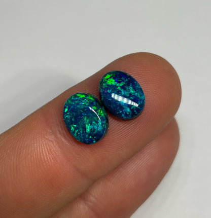 4.7ct Lightning Ridge Black Opal Pair