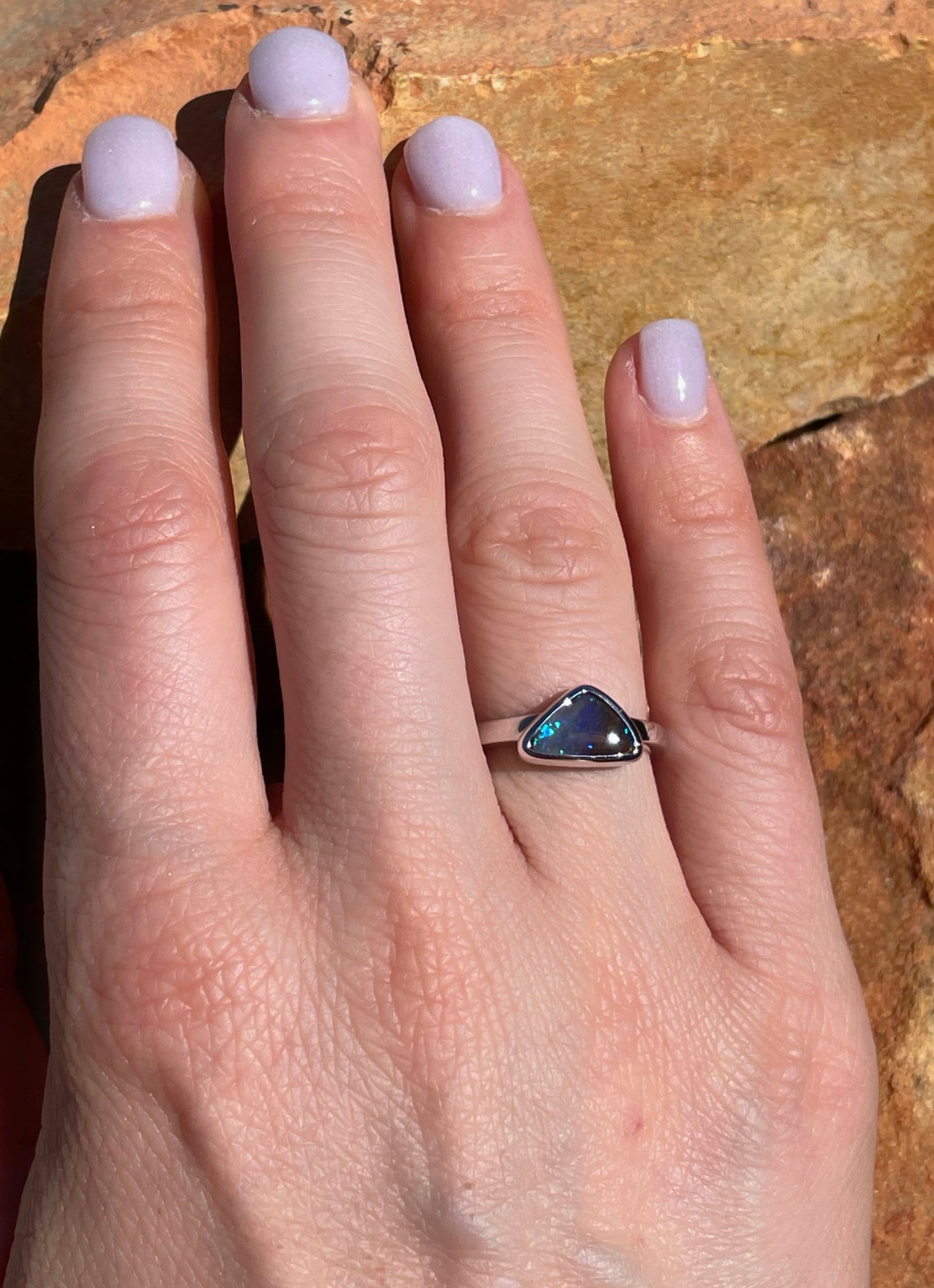 Glass House Mountain Ring - size 5, J 1/2