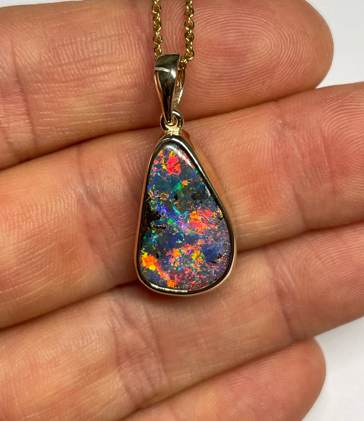 Pink Sky Delight Pendant - 14k Gold