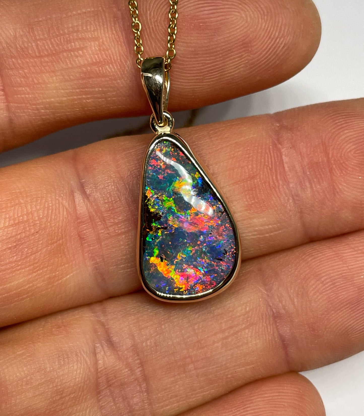Pink Sky Delight Pendant - 14k Gold