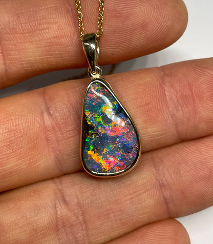 Pink Sky Delight Pendant - 14k Gold