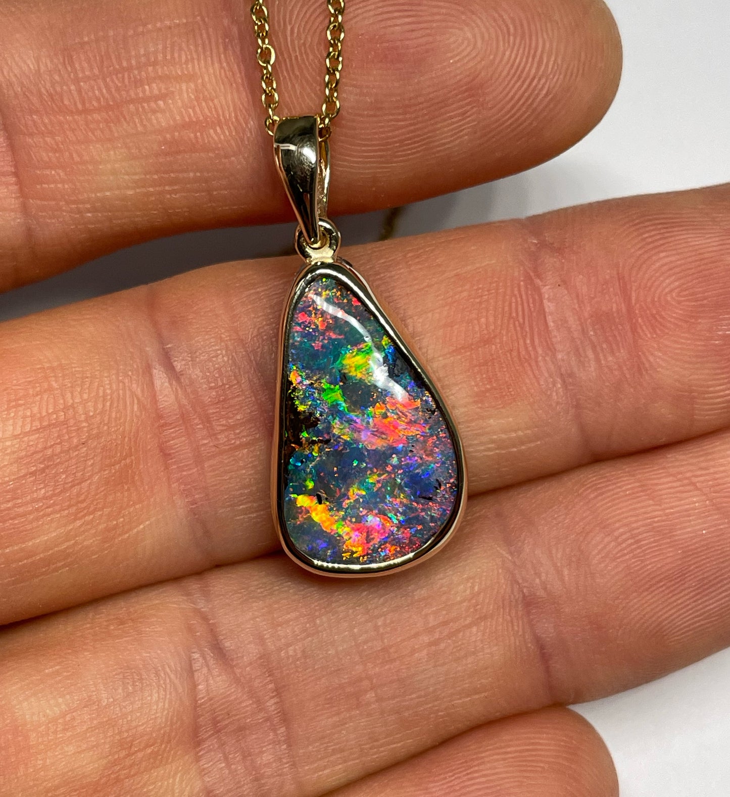 Pink Sky Delight Pendant - 14k Gold
