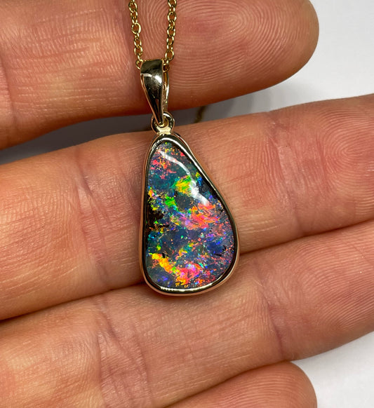 Pink Sky Delight Pendant - 14k Gold