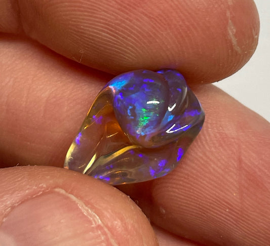 6.3ct Lightning Ridge Black Crystal Opal