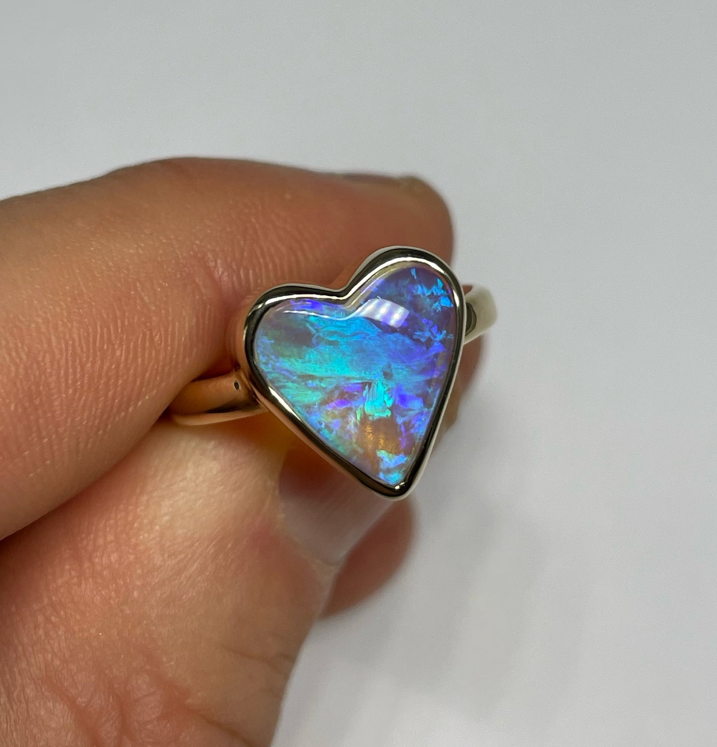 Heart Lagoon Ring- 14k Gold, Size 7, O