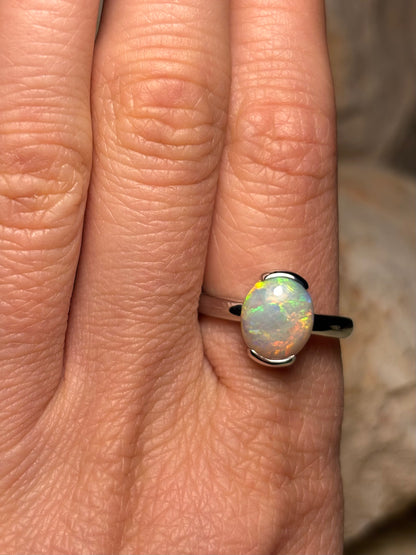 Painted Desert Ring - Sterling Silver, Size 8, Q