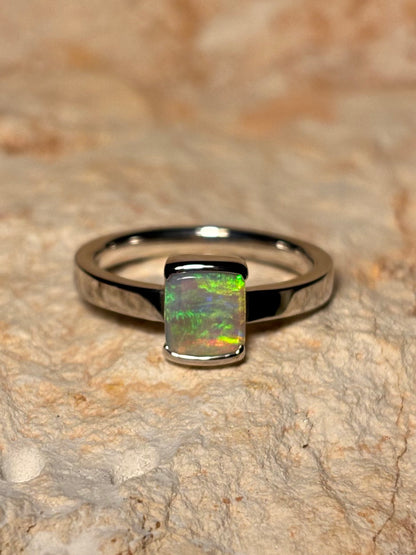 Wattle Glow Ring - Sterling Silver, size 6, M