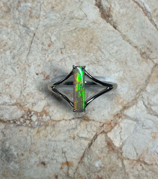 Forest Glow Ring - Sterling Silver, Size 8, P 1/2