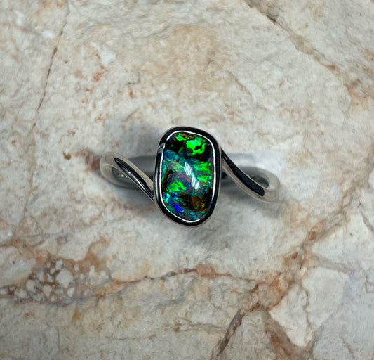 Boulder Maze Ring - Sterling Silver, Size 6.5, M 1/2