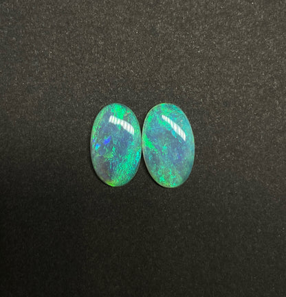 5.4ct Coober Pedy Crystal Opal Pair