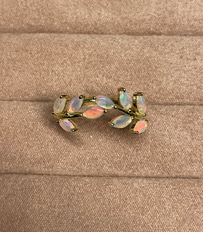 Opal Vine Ring - 9k, Size 8, Q