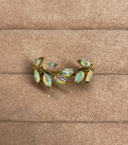Opal Vine Ring - 9k, Size 8, Q