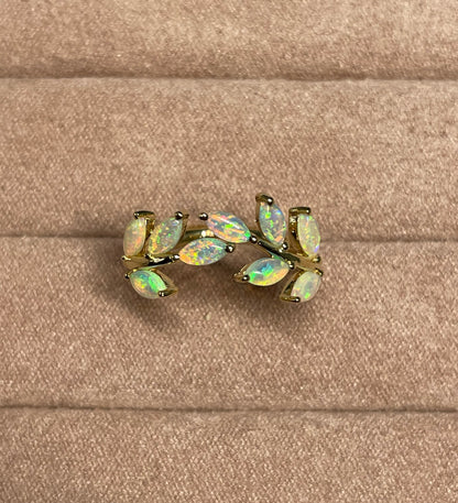 Opal Vine Ring - 9k, Size 6, M