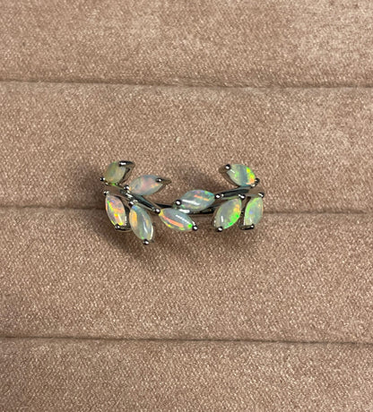 Opal Vine Ring - Sterling Silver, Size 6.75, N