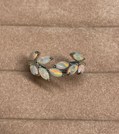 Opal Vine Ring - Sterling Silver, Size 6, M