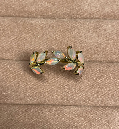 Opal Vine Ring - 9k, Size 7, O