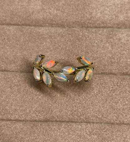 Opal Vine Ring - 9k, Size 7, O