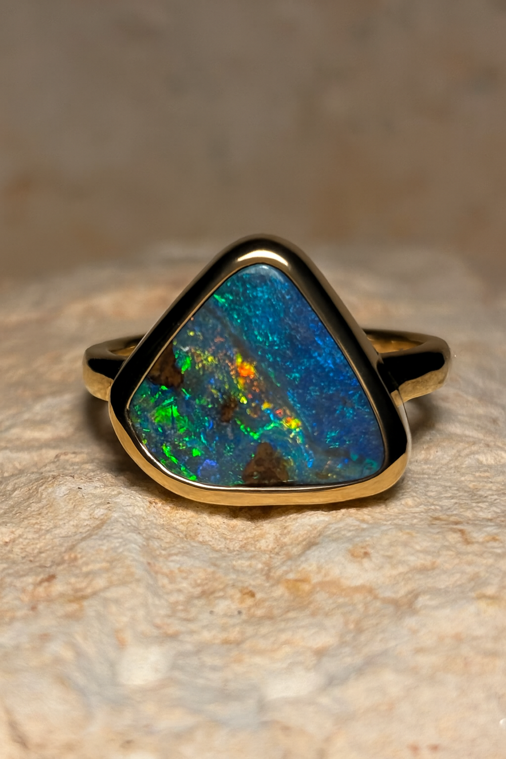 Bold Boulder Ring - 14k, Size 8.25, Q